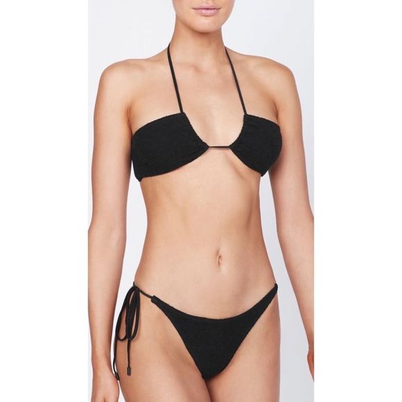 TRIANGL ASTER - RAVEN TERRY BLACK NO BAG NEW WITH TAGS - Picture 2 of 8